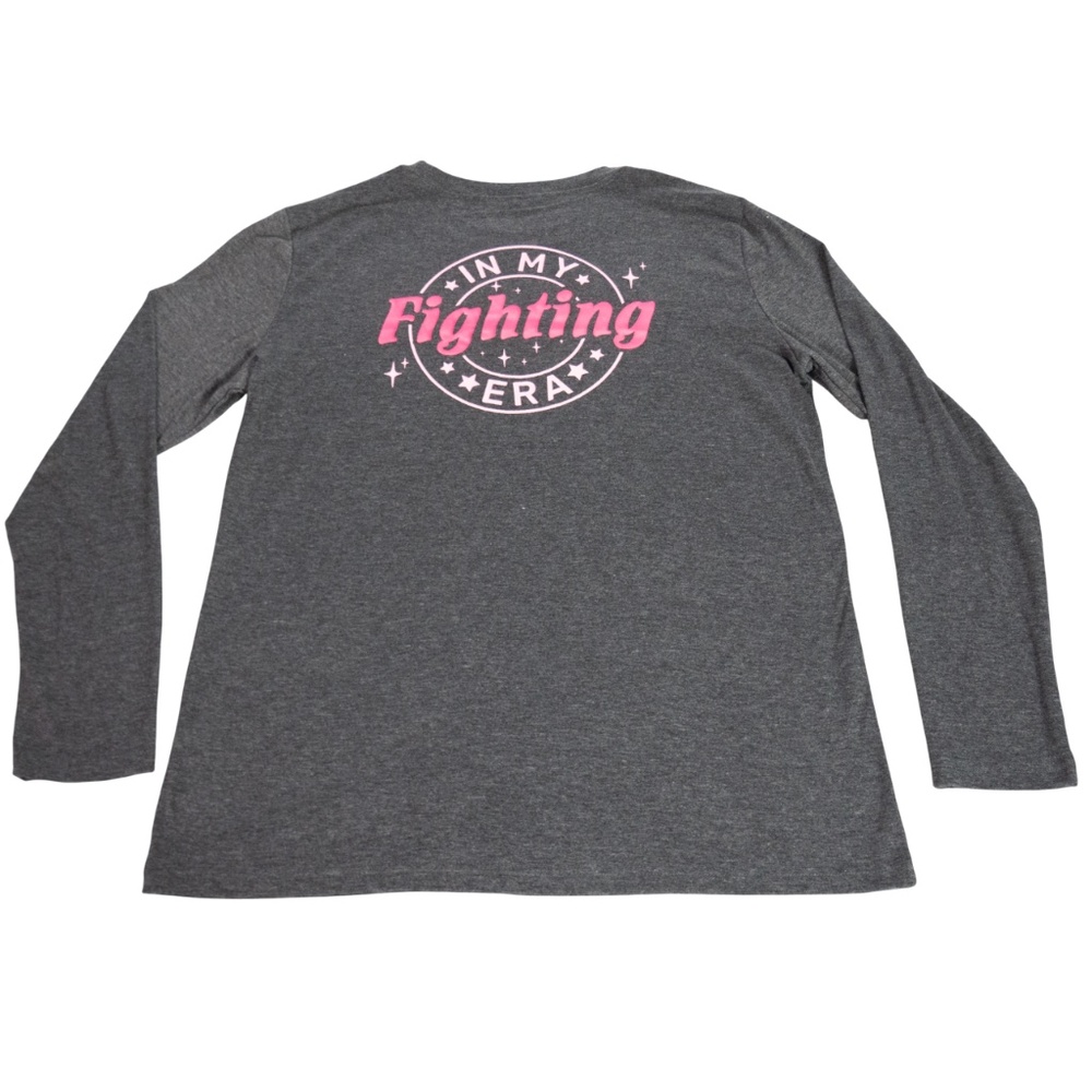 In My Fighting Era Breast Cancer Fighter Women LG Double Print Long Sleeve Shirt